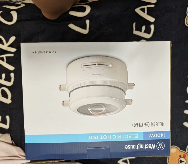 西屋1400W多功能电火锅，型号WSC46B，4L大容量  全新未拆封 低价出